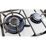 Біла скляна газова варильна поверхня. Набір з двома турбо пальників вог. Luxor Німеччина, фото 5