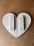Меблева ручка  з дерева Сердце з двох частин КЛЕН, фото 4