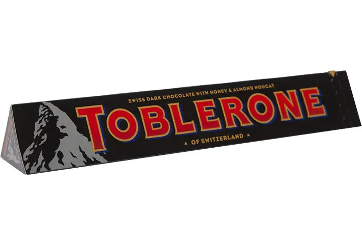 Шоколад чорний Toblerone з медово-мигдальною нугою, 100г (Тоблерон)