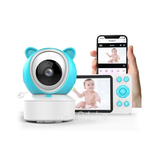 Відеоняня бездротова поворотна Baby Monitor C8 (5 дюймів) Wi-Fi