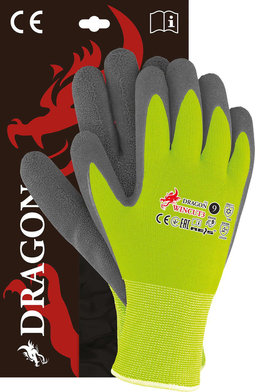 Рукавички захисні утеплені, проклеєні WINCUT3 YS, фото 1