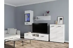 Вітальня АЛЯСКА німфея альба/білий глянець ВМК