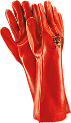 Захисні рукавиці виготовлені з ПВХ і закінчуються манжетою RPCV40 C