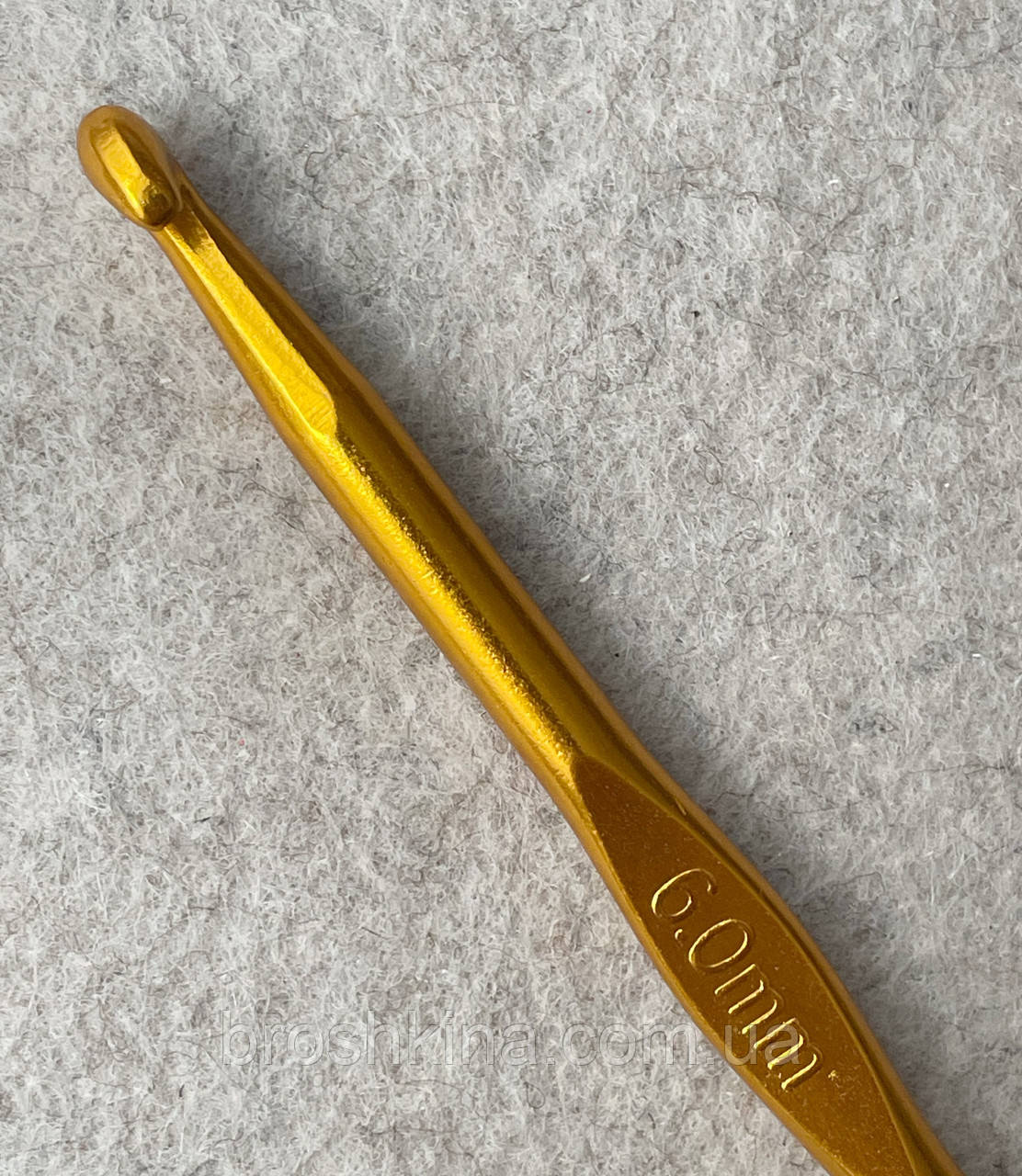 Гачок для в'язання металевий 6.0 мм 1 шт/уп КОЛЬОРОВИЙ, фото 1