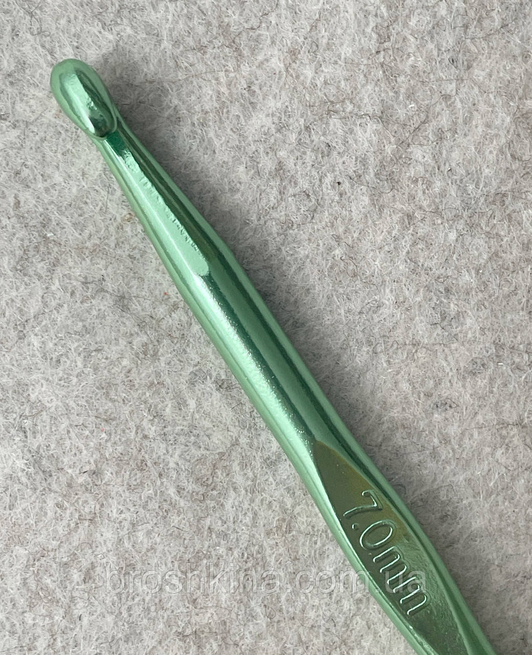 Гачок для в'язання металевий 7.0 мм 1 шт/уп КОЛЬОРОВИЙ, фото 1