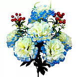 Штучні квіти букет хризантеми з каліною, 56 см (12 шт. в уп), фото 2