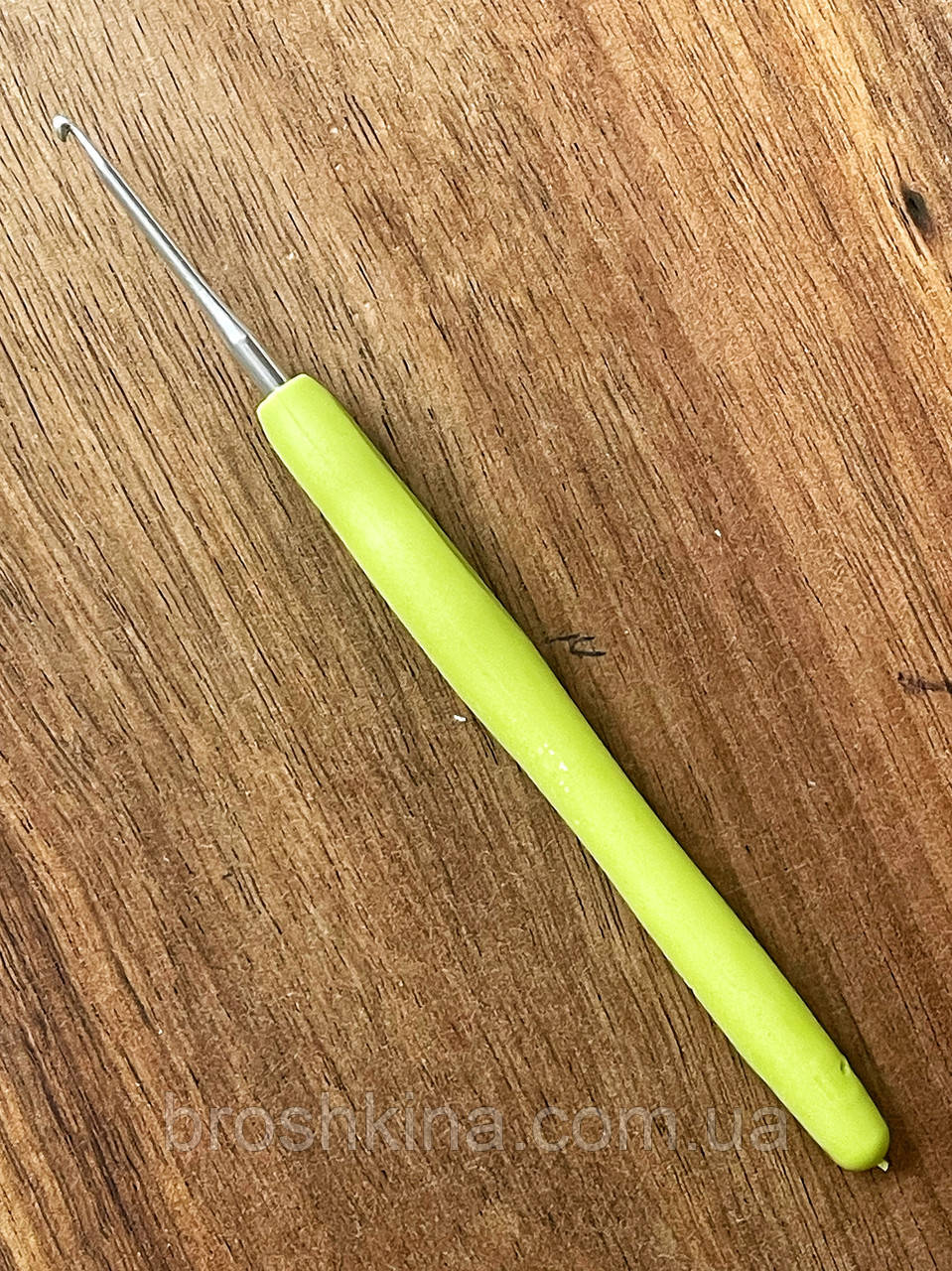 Гачок для в'язання металевий із гумовою ручкою 2.0 мм 1 шт/уп КОЛЬОРОВІ, фото 1