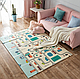 Дворядний складаний дитячий килимок для повзання Sticker Wall Дорога 150x180x0.8 см, для ігор і повзання, фото 3