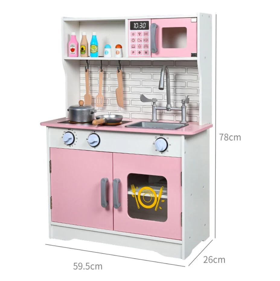Кухня дитяча дерев'яна C 69830 висота 78 см Pink, фото 1