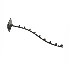 Кронштейн Флейта до Стіни 9 кульок 32 см Хвиля хромована