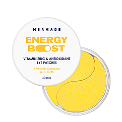 Патчі під очі вітамінізовані Mermade Energy Boost Vitamin complex A, E, C, B5 60 шт