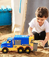 Іграшковий сміттєвоз з сміттєвим баком рухомі деталі вантажівка з кузовом дитяча машинка для активних ігор