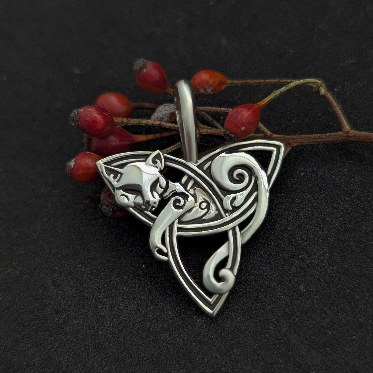 Триглав, Триксель та кішки Фреї, кулон, амулет, срібло 925