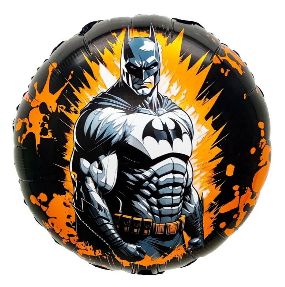 Фольговані кулі коло "Batmen".  Розмір: 18"(45см).