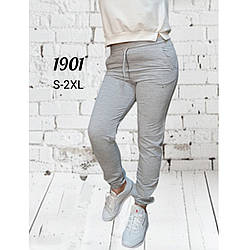 Сірі жіночі штани з манжетом і поясом на шнурку "Туреччина" Розміри: 42,44,46,48,50 (31114-4)