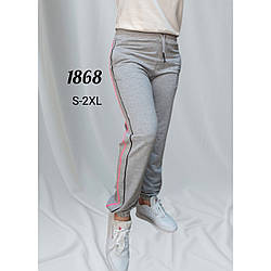 Сірі жіночі трикотажні спортивні штани "Туреччина" Розміри: 42,44,46,48,50 (31116-3)