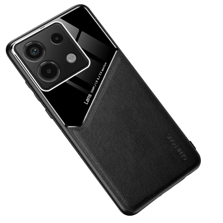 Бізнес чохол бампер GENEROUS для Xiaomi Poco X6 Pro зі скла і штучної шкіри
