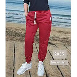 Жіночі спортивні штани на манжеті кольору Бордо "Туреччина" Розміри: 42,44,46,48,50 (31117-3)