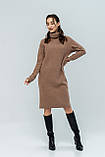 Трикотажне плаття жіноче Лерін темне капучино/розмір 42 44 46 48 50 52 54 56 /, фото 3