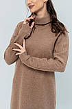 Трикотажне плаття жіноче Лерін темне капучино/розмір 42 44 46 48 50 52 54 56 /, фото 7