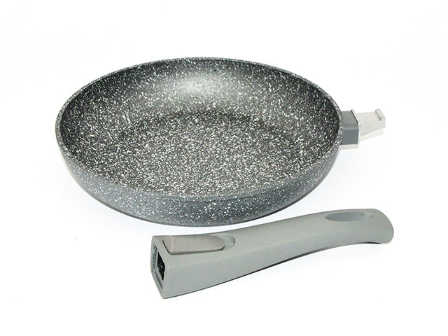 Сковорода алюмінієва 24 x 4,9 см зі знімною ручкою Fissman Rock Stone (AL-4363.24)