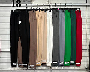 Спортивні жіночі штани на манжетах з біркою оптом. Украина. Чорний 5шт