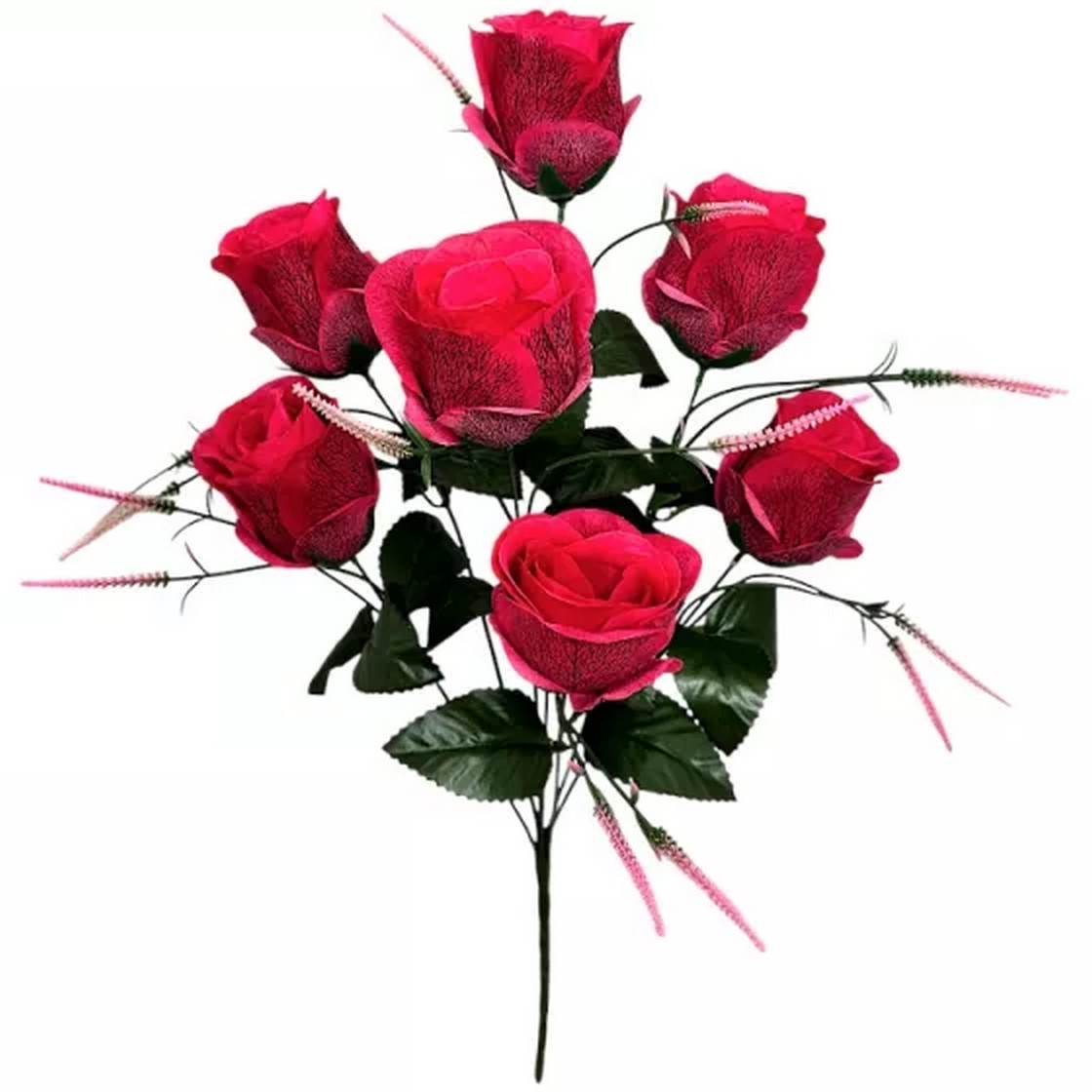 Штучні квіти букет троянди бутони великі (12 шт.), фото 1