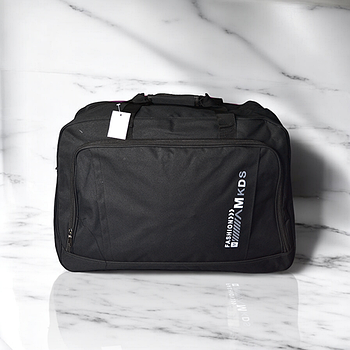 Сумка спортивна дорожня містка 62*40 см довгим ремінцем у різних кольорах Luna Чорний