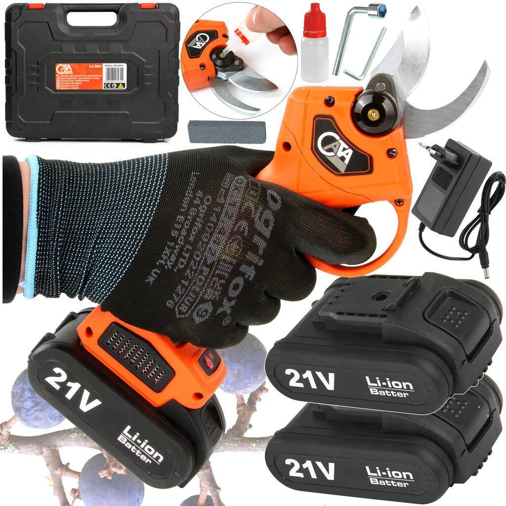 Акумуляторний секатор (садові ножиці) CATA (M83009C) + 2 ак, фото 1