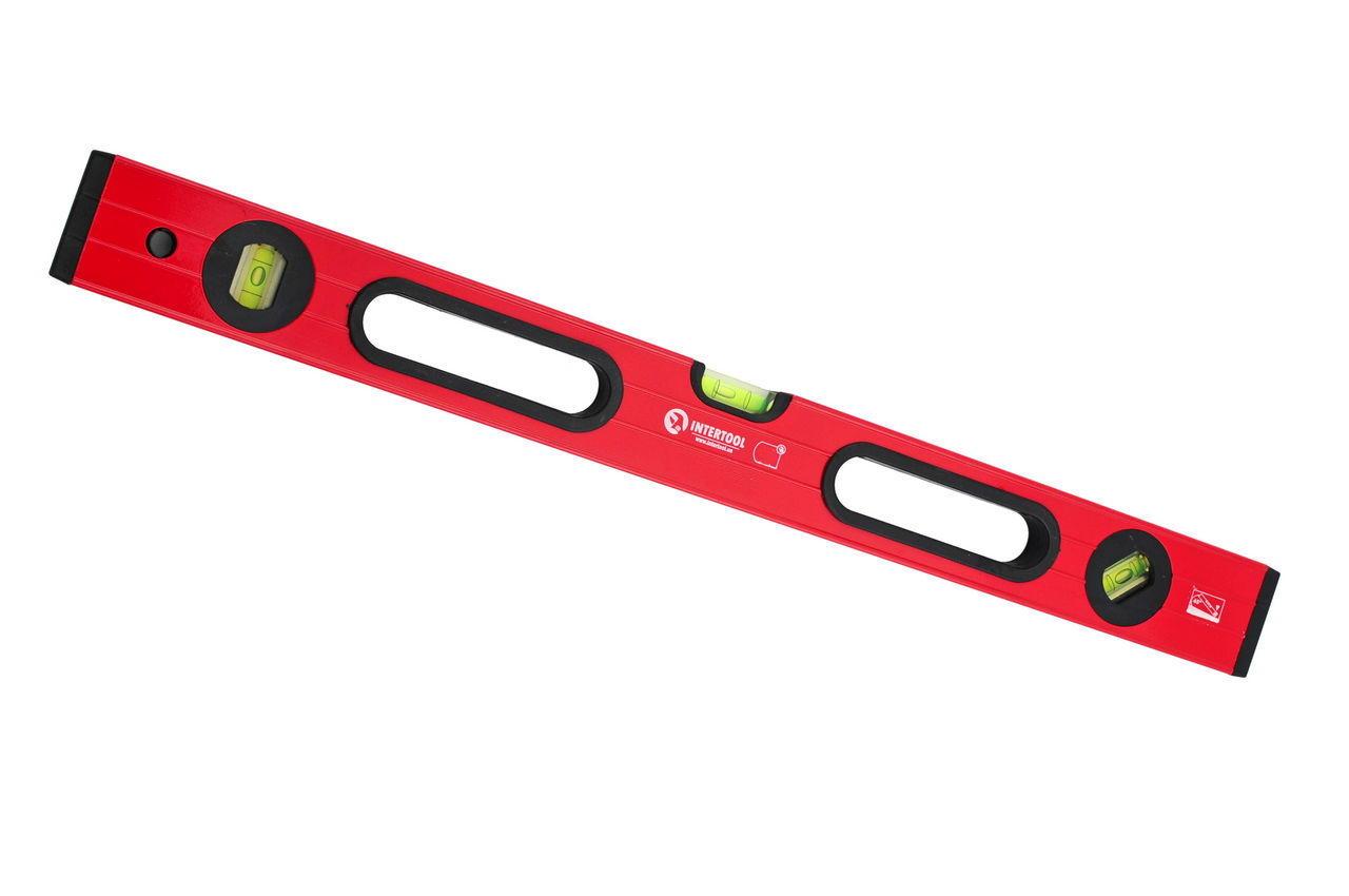 Уровень Intertool MT-1110, 100 см, 3 рівня (вертикальний, горизонтальний, 45°), профіль 1,0 мм