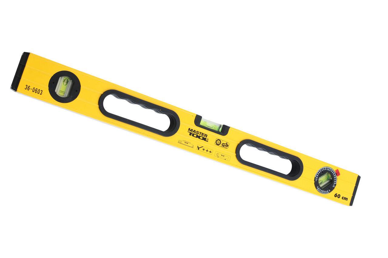 Уровень Mastertool 600 мм з поворотною капсулою, артикул 36-0603, для визначення рівності поверхонь, фото 1