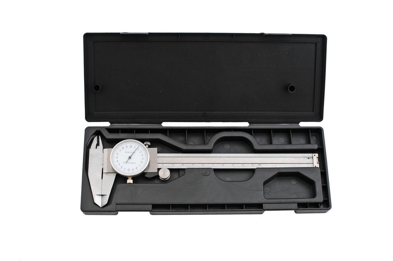 Штангенциркуль Intertool 150 мм аналоговий MT-3005 з циферблатом для точних вимірювань і розмітки