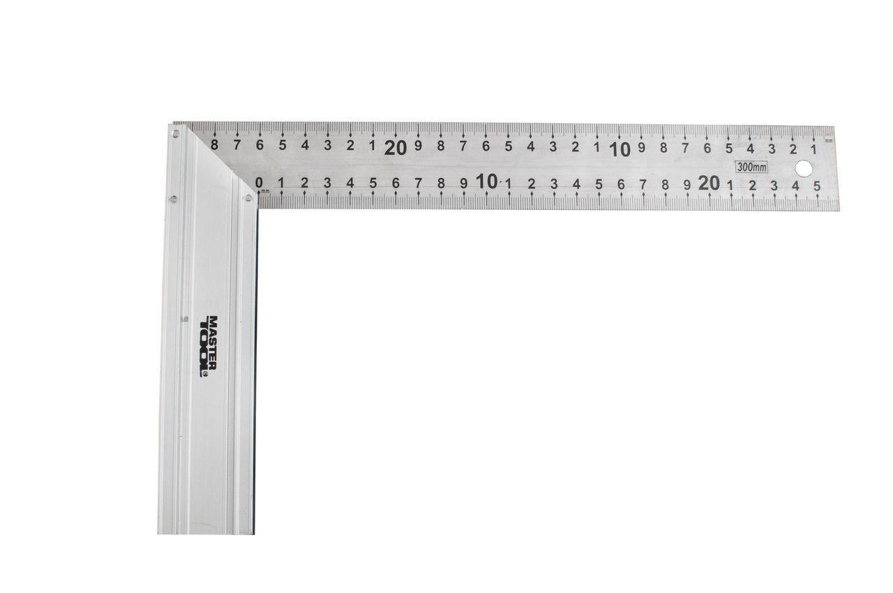 Угольник Mastertool 350 мм з алюмінію та нержавіючої сталі, артикул 30-1350, для розмітки та перевірки кутів, фото 1