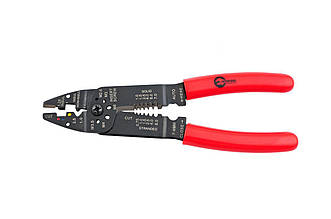 Клещи обжимні Intertool HT-7056, 210 мм, для контактів 0.5-6 мм², пластикові рукоятки, тип: щипці подовжені