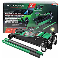Домкрат підкатний гідравлічний двопоршневий Rockforce 3т (h min 85мм, h max 430мм) RF-T830018 HT
