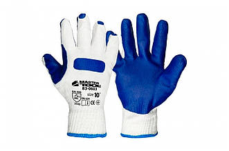 Перчатки стекольщика Mastertool 10" (83-0603) з латексним покриттям, посилена долоня, 6 шт.