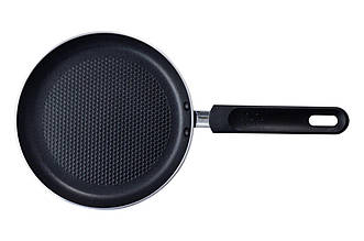 Сковорода блинна Maestro MR-1206-20, 200 мм, антипригарна, термостійка емаль, індукційне дно, чорна