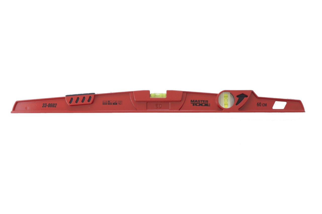 Уровень ударний Mastertool 600 мм (артикул 33-0602) з УФ-захистом і точністю 0,5 мм/м, 2 капсули., фото 1