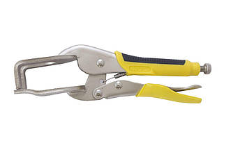 Кліщі зажимні Mastertool 230 мм U-образні, артикул 07-0908, сталь С45, ручка з TPR покриттям, для токарних і авторемонтних робіт