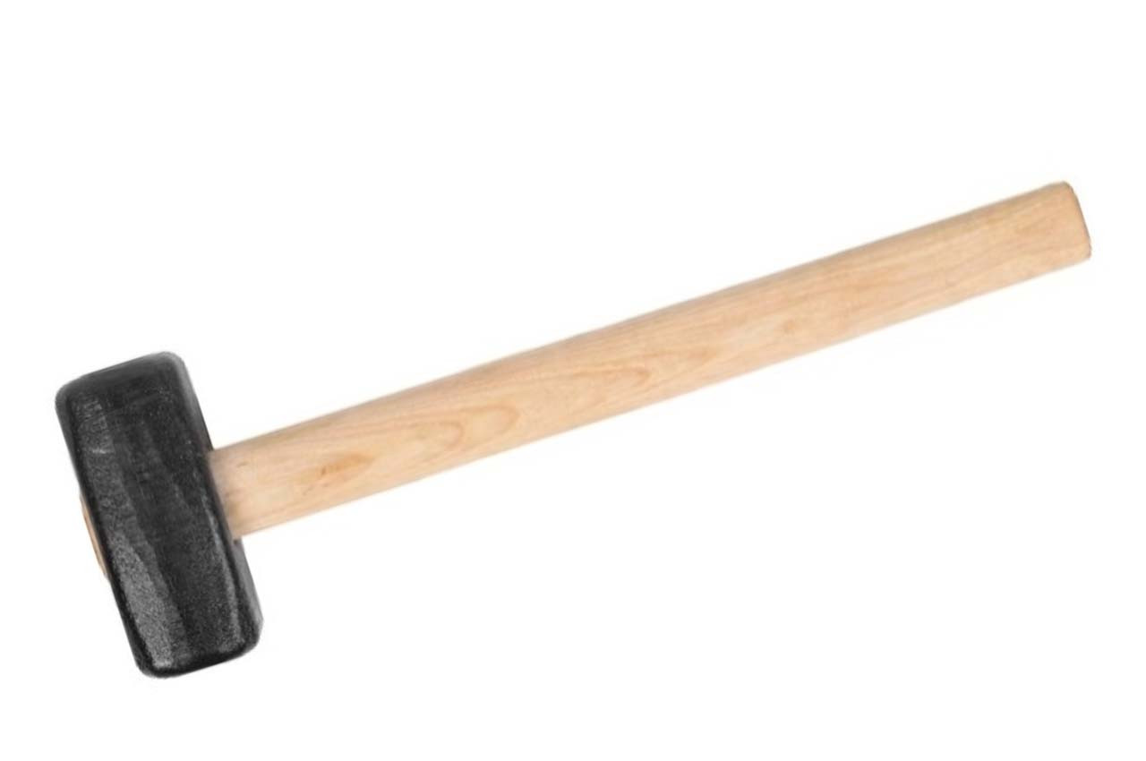 Кувалда DV 2кг (РУ68) - ударний інструмент з довгою ручкою, прокалена сталь, висока жорсткість і пружність.