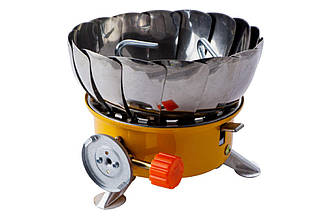 Портативна газова плита Сила 210 x 110 мм тюльпан, артикул 960502, потужність 2800 Вт, витрата газу 100 г/г.