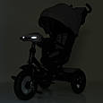 Велосипед дитячий триколісний Turbo Trike MT 1007 (графітовий колір) з батьківською ручкою, фото 2