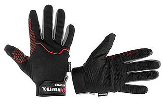 Перчатка Intertool-Storm SP-0181 з спандекса, антиковзні, посилені, 10", захисні, для механічних робіт