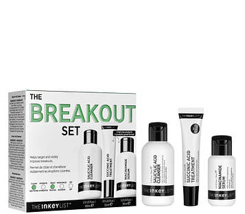 Набір The INKEY List The Breakout Set (Salicylic Acid Cleanser, Niacinamide Serum, Succinic Acid Treatment)