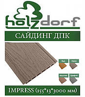 Сайдинг HOLZDORF Impress ОРІХ Панель ДПК 155х13x3000 мм