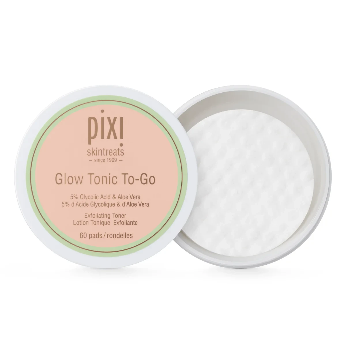 Pixi Glow Tonic To-Go – Пілінгові серветки з тоніком, 60 шт.