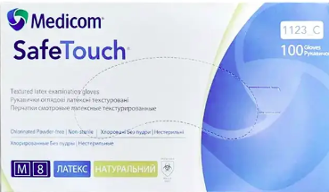 Рукавички латексні без пудри "Safe-Touch" розмір M