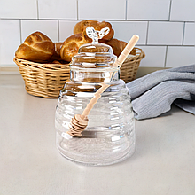 Скляна банка для меду Бджілка