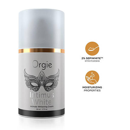 Крем для освітлення шкіри Orgie — Intimus White (50 мл) посиленої дії, підходить для всіх зон, фото 4