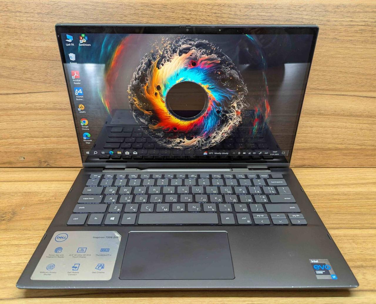 Б/в Ноутбук Dell Inspiron 7306 2 in 1 13.3" 3840x2160 Touch| i7-1165G7| 16GB RAM| 512GB SSD| Iris Xe